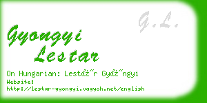 gyongyi lestar business card